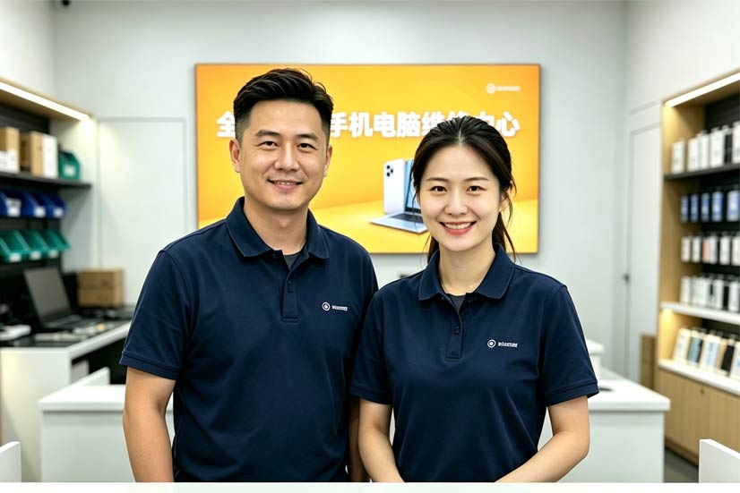 夫妻档手机电脑维修创业故事 - 青岛华强培训学校学员风采